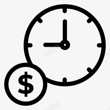 时间就是金钱商业时间财务时间图标图标