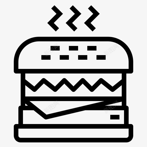 汉堡食物139直系图标svg_新图网 https://ixintu.com 汉堡 直系 食物