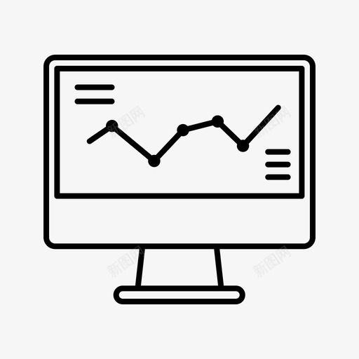 贸易分析计算机图标svg_新图网 https://ixintu.com 分析 商业和金融大纲 图表 计算机 贸易 金融