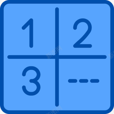 数数数学5蓝色图标图标