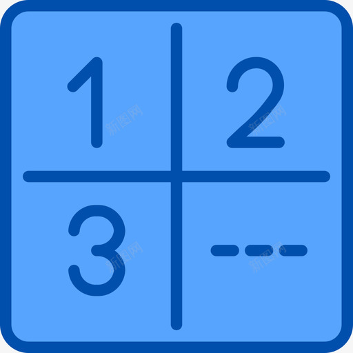 数数数学5蓝色图标svg_新图网 https://ixintu.com 数学 数数 蓝色