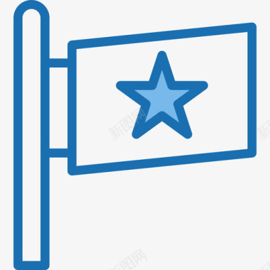 旗帜企业管理36蓝色图标图标