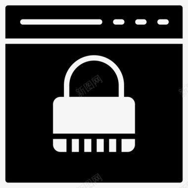安全浏览器互联网锁图标图标
