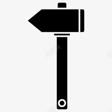 锤子工具字形图标图标