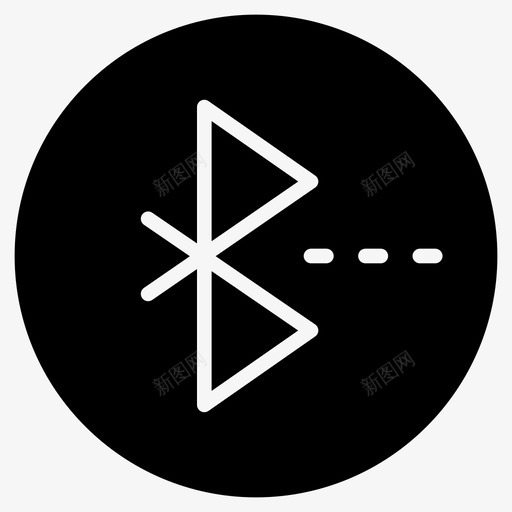 蓝牙连接标志图标svg_新图网 https://ixintu.com 基本 无线 标志 符号 蓝牙 设置 连接
