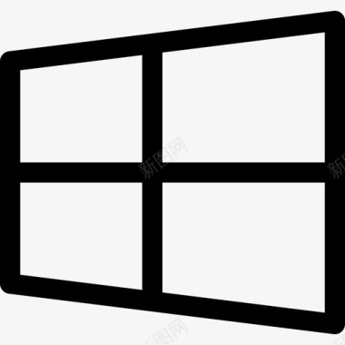 Windows社交媒体109线性图标图标
