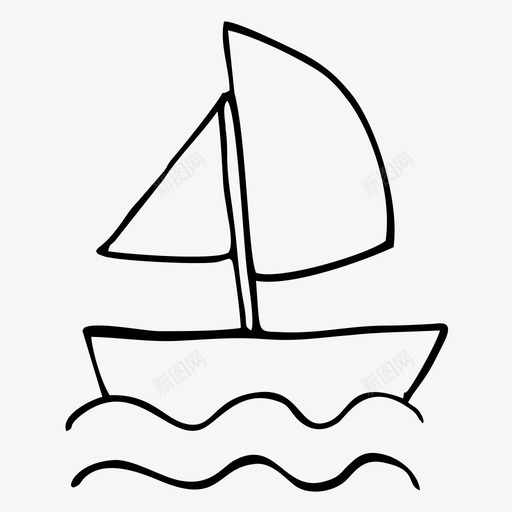 帆船运输车辆图标svg_新图网 https://ixintu.com 帆船 车辆 运输