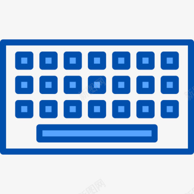 键盘office103蓝色图标图标