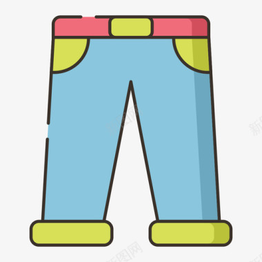 裤子皇家战斗服线性颜色图标图标