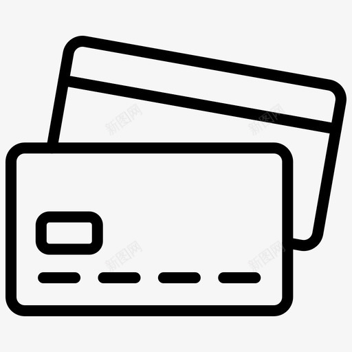 信用卡借记卡电子商务图标svg_新图网 https://ixintu.com 信用卡 借记卡 支付 电子商务 线路 购物