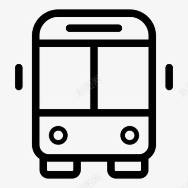 巴士汽车巴士公共交通图标图标