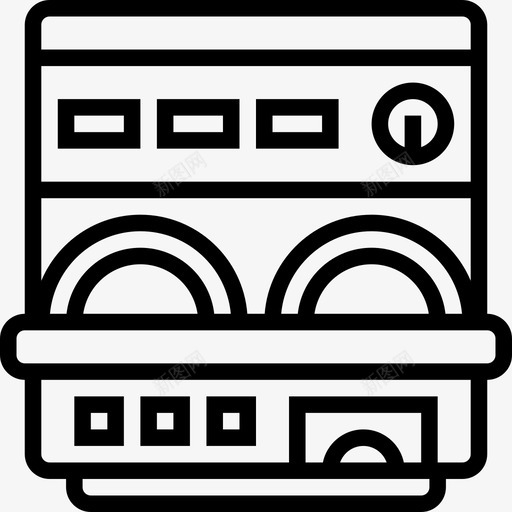 洗衣机家用电器10台线性图标svg_新图网 https://ixintu.com 10台 家用电器 洗衣机 线性