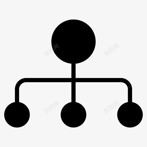 连接图表财务图标svg_新图网 https://ixintu.com 64px 图表 字形 层次 结构 网络 财务 连接