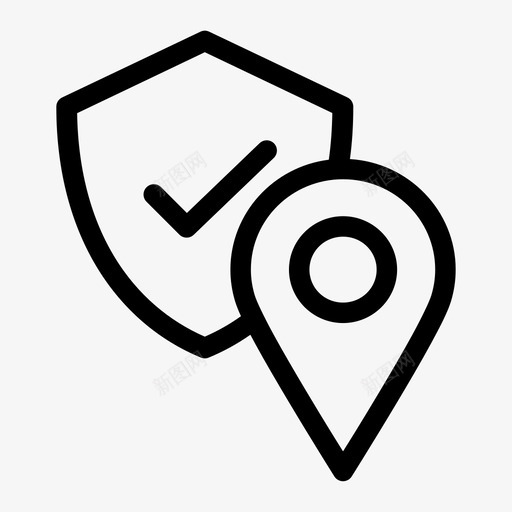安全地址gps定位图标svg_新图网 https://ixintu.com gps 保护 地址 媒体 安全 定位 流行