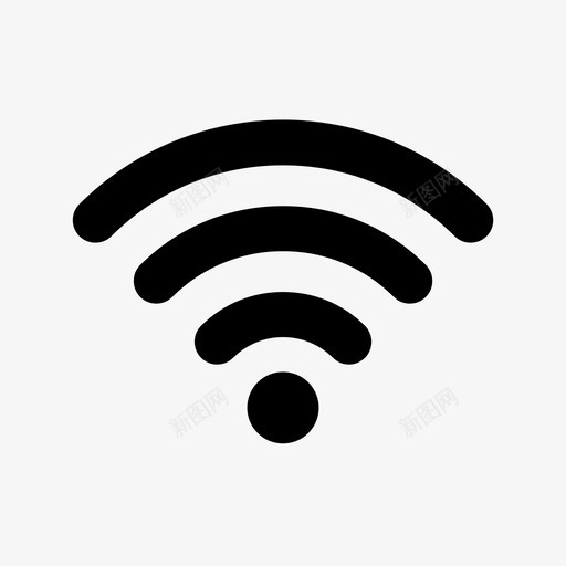 wifi互联网信号图标svg_新图网 https://ixintu.com wifi 互联网 信号 符号 连接