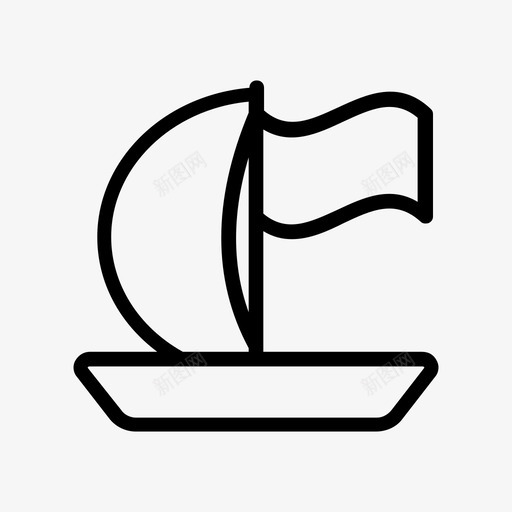 船独木舟运输图标svg_新图网 https://ixintu.com 48像素 字形 旅行 独木舟 运输 运输线