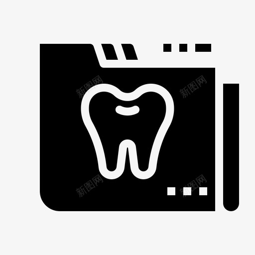 牙科文件牙医诊断图标svg_新图网 https://ixintu.com 医疗 牙医 牙科固体 牙科文件 记录 诊断