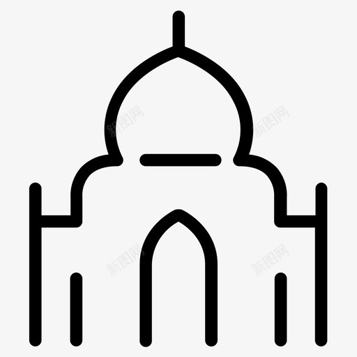 阿格拉建筑著名图标svg_新图网 https://ixintu.com 印度 建筑 旅游 清真寺 著名 阿格拉