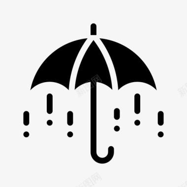 雨伞防护雨天图标图标