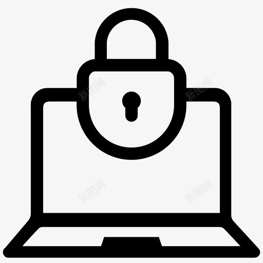 笔记本电脑锁加密网络安全图标svg_新图网 https://ixintu.com 加密 电脑 笔记本 网络安全