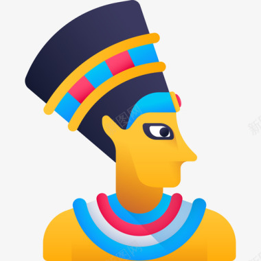埃及艳后埃及25彩色图标图标