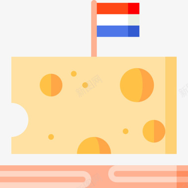 奶酪荷兰奶酪18扁平图标图标