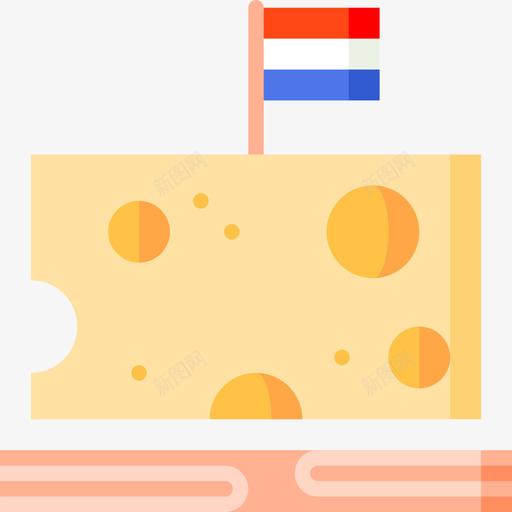 奶酪荷兰奶酪18扁平图标svg_新图网 https://ixintu.com 奶酪 扁平 荷兰