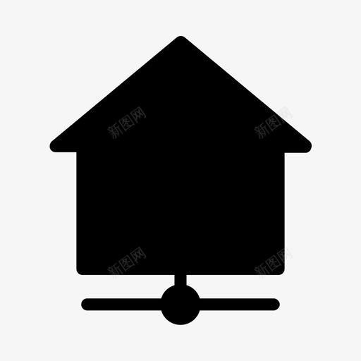 家庭共享公寓连接图标svg_新图网 https://ixintu.com 公寓 共享 图标 字形 家庭 房子 网络 连接 通信线路