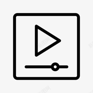 视频播放器移动用户界面图标图标