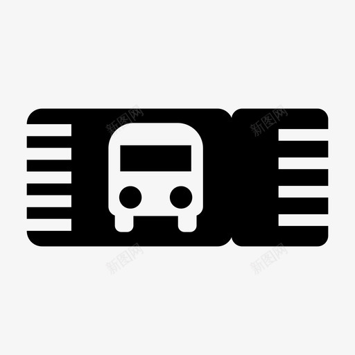车票公共汽车优惠券图标svg_新图网 https://ixintu.com 交通工具 优惠券 公共汽车 旅行 车票