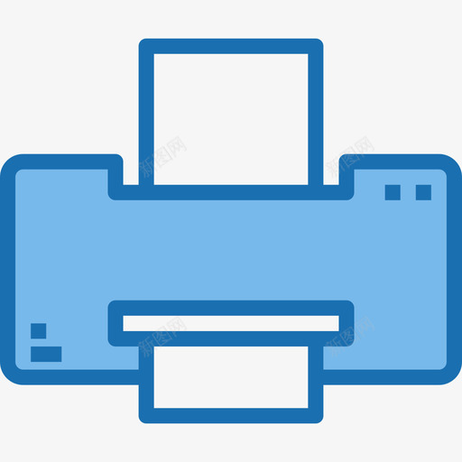打印机设备和技术8蓝色图标svg_新图网 https://ixintu.com 打印机 蓝色 设备和技术8