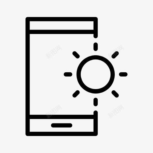 亮度手机对比度闪亮图标svg_新图网 https://ixintu.com 亮度手机 对比度 科技现代 闪亮 阳光