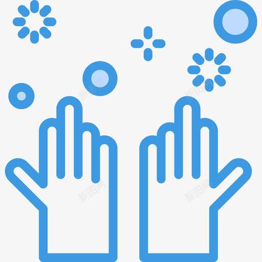 手套清洁52蓝色图标svg_新图网 https://ixintu.com 手套 清洁 蓝色