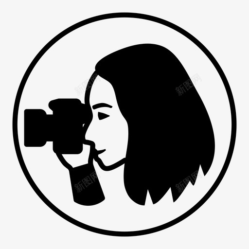 摄影师女摄影师图标svg_新图网 https://ixintu.com 女摄影师 摄影师