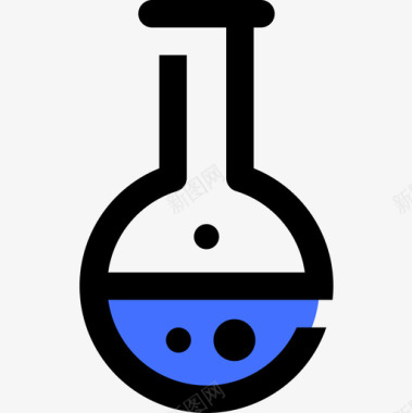 烧瓶创意8蓝色图标图标