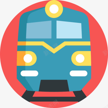 火车旅行应用程序17扁平图标图标