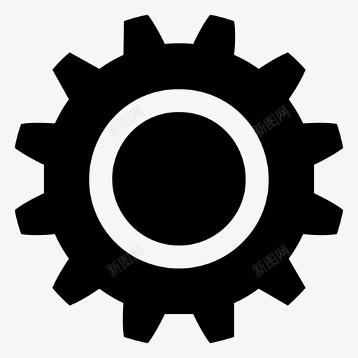 齿轮机器装置图标svg_新图网 https://ixintu.com 套装 机器 系统 装置 齿轮