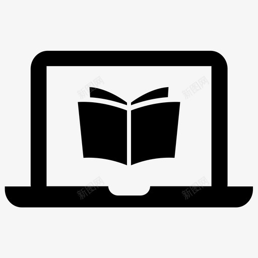 在线读书教育在线学习图标svg_新图网 https://ixintu.com 在线学习 在线读书 教育 教育2 笔记本电脑