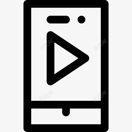 智能手机音频和视频12线性图标svg_新图网 https://ixintu.com 手机 智能 线性 视频 音频