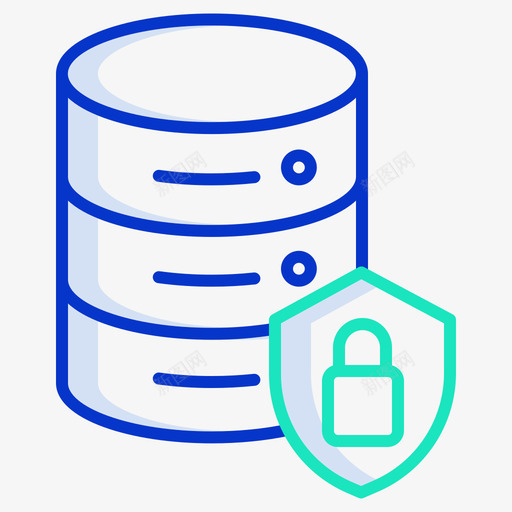 数据库网站服务器和主机5轮廓颜色图标svg_新图网 https://ixintu.com 主机 数据库 服务器 网站 轮廓 颜色