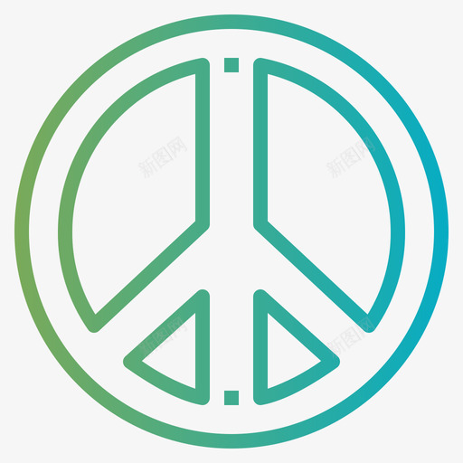 和平主义嬉皮士与和平4梯度图标svg_新图网 https://ixintu.com 和平主义 嬉皮士与和平4 梯度