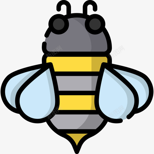 蜜蜂自然72线形颜色图标svg_新图网 https://ixintu.com 线形颜色 自然72 蜜蜂