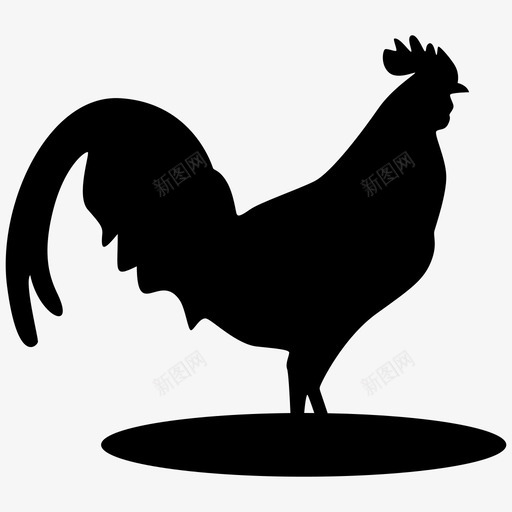 公鸡动物鸡图标svg_新图网 https://ixintu.com 公鸡 动物 动物园 鸡