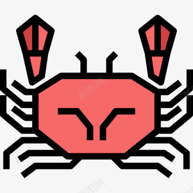 螃蟹潜水11线形颜色图标图标