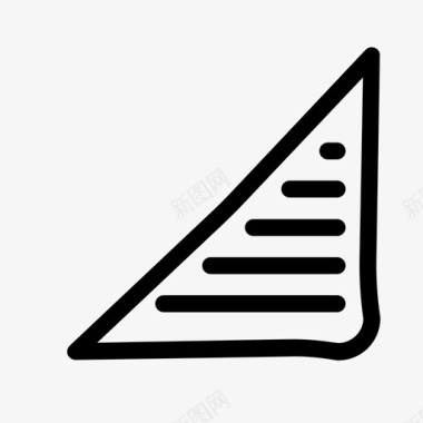 三角烤面包早餐图标图标
