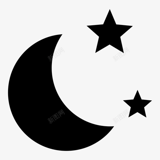 新月天文月亮图标svg_新图网 https://ixintu.com 夜晚 天文 新月 月亮 睡眠