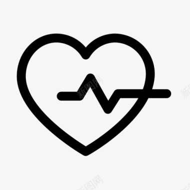 健康健身心脏图标图标