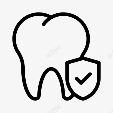 牙科保险牙医保护图标图标
