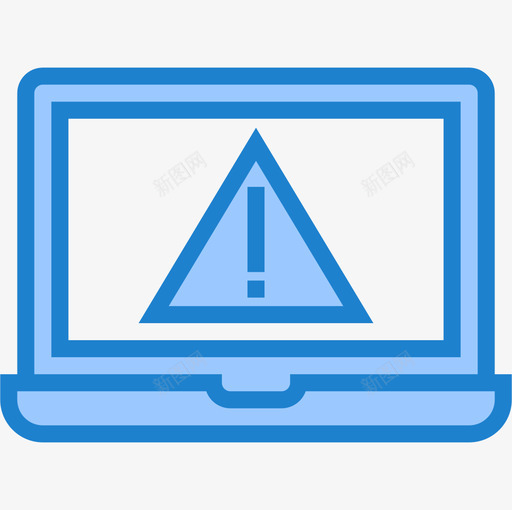 警告通信网络5蓝色图标svg_新图网 https://ixintu.com 蓝色 警告 通信网络