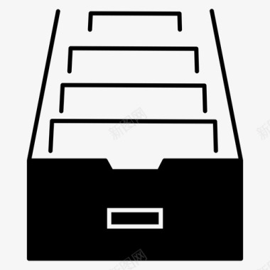 存档文件盒文件柜图标图标